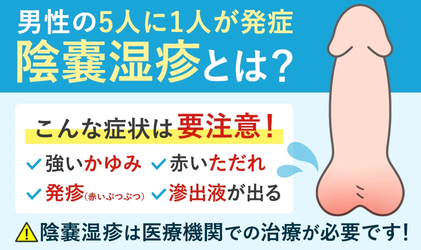 発疹と痒みを伴う陰嚢湿疹