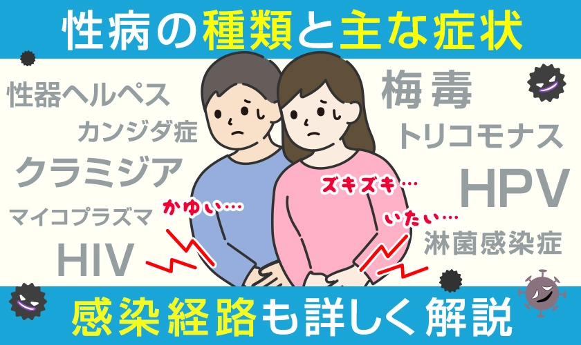 性病の種類と主な症状 感染経路