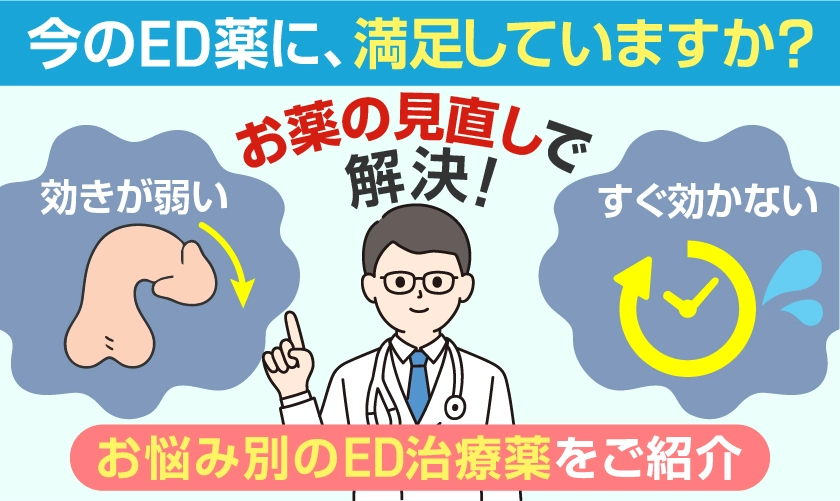 お悩み別ED治療薬の紹介